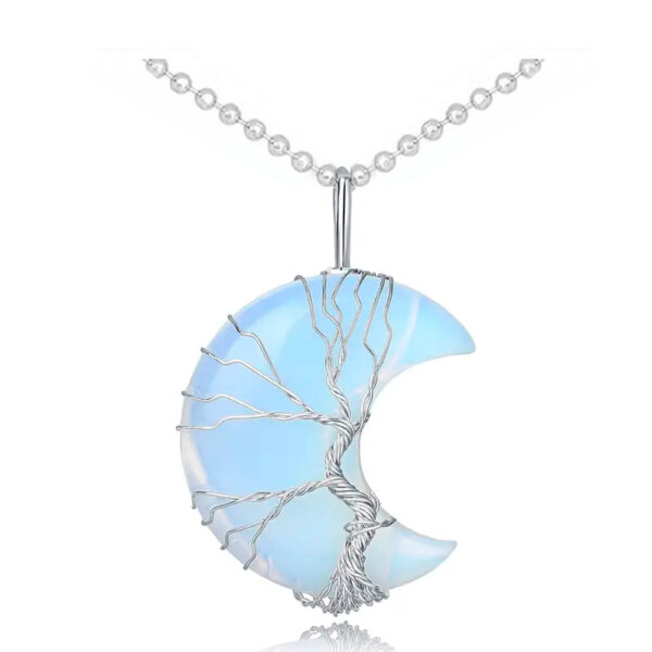 Collar Cuarzo Opalina Arbol De Vida